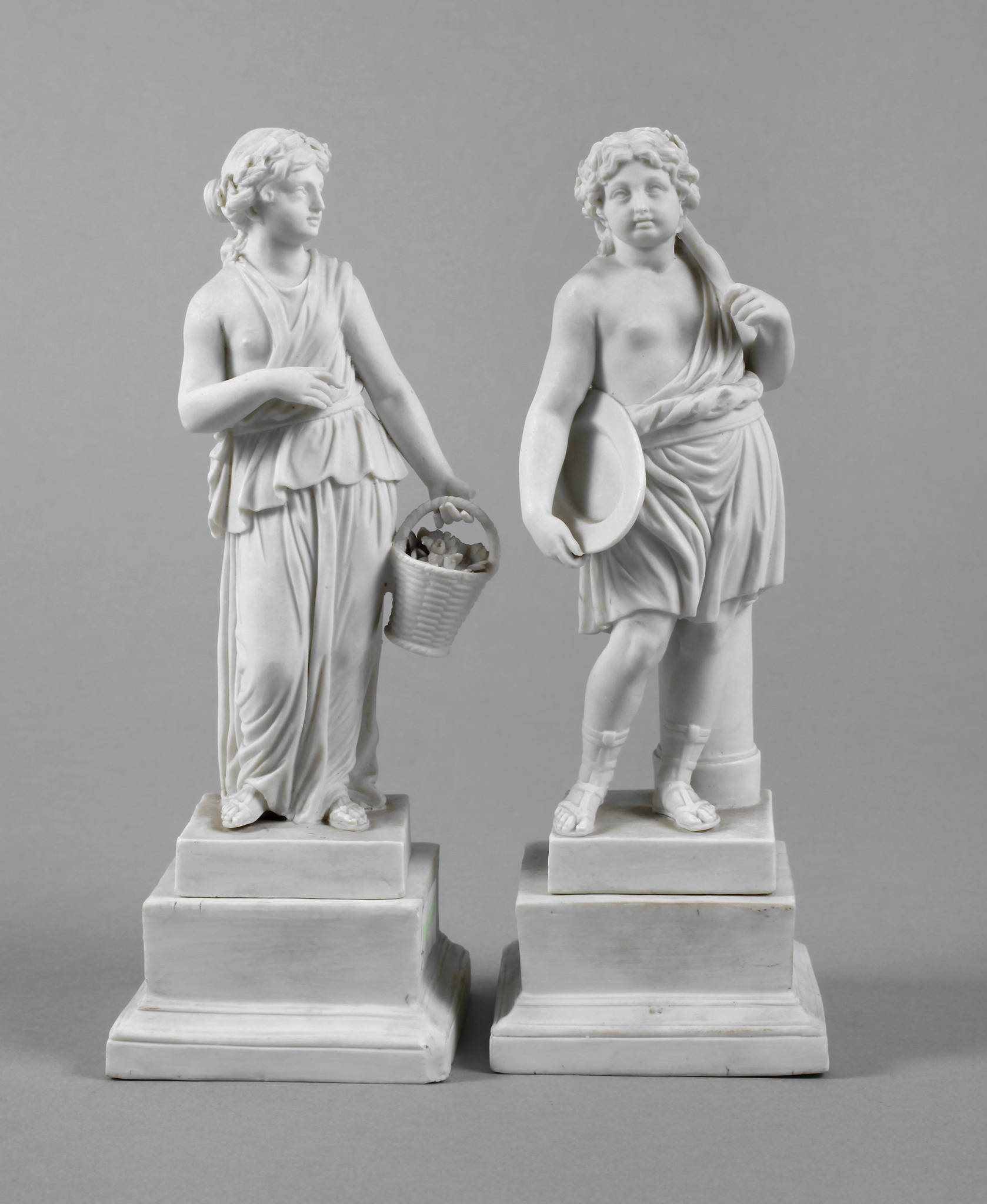 Meissen Paar Biskuitporzellanfiguren Marcolinizeit