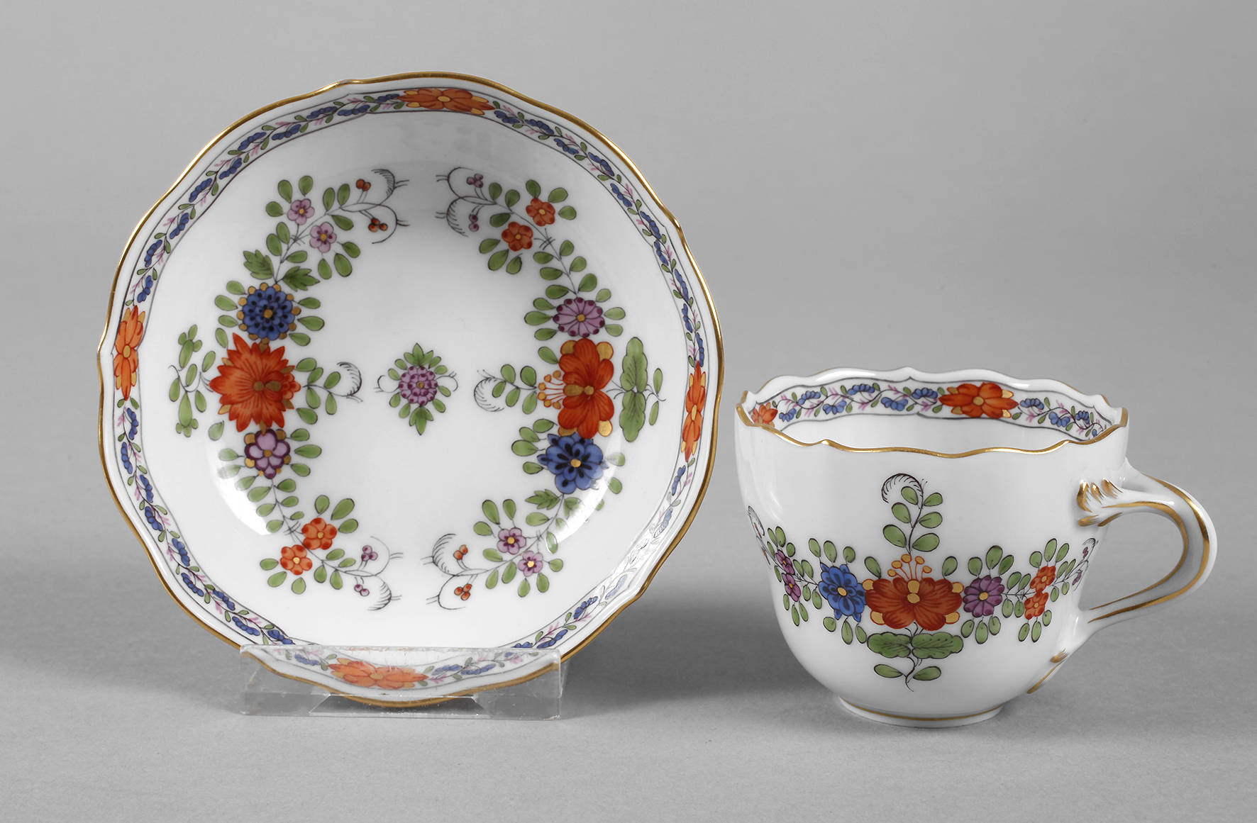 Meissen Mokkatasse indischer Dekor