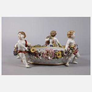 Plaue Schierholz großer Tafelaufsatz mit Putten