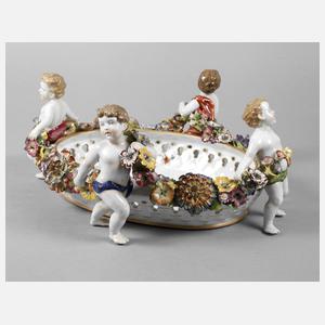 Plaue Schierholz großer Tafelaufsatz mit Putten