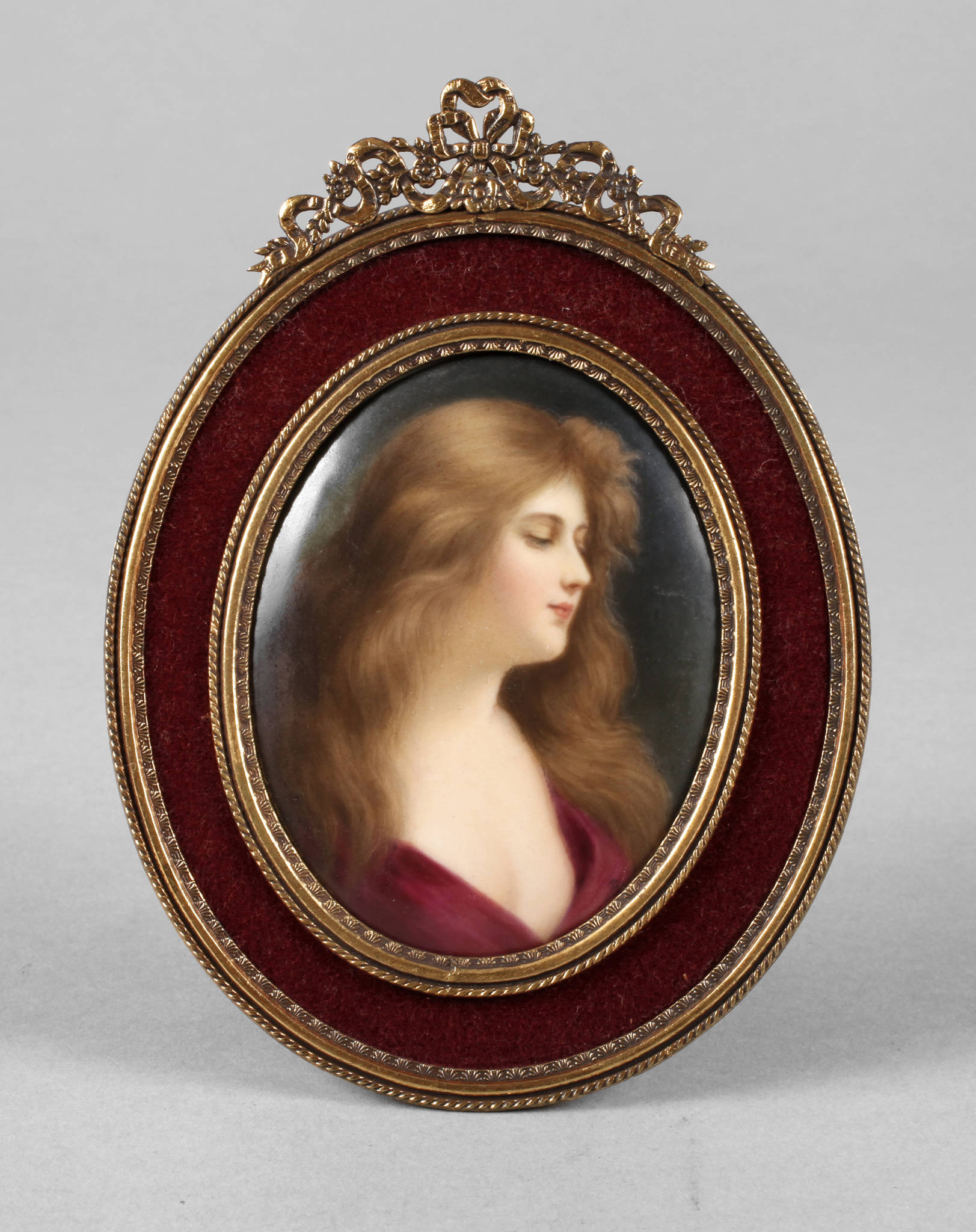 Porzellanbildplatte Jugendstil