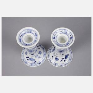 Rauenstein Paar Kerzenleuchter Zwiebelmuster