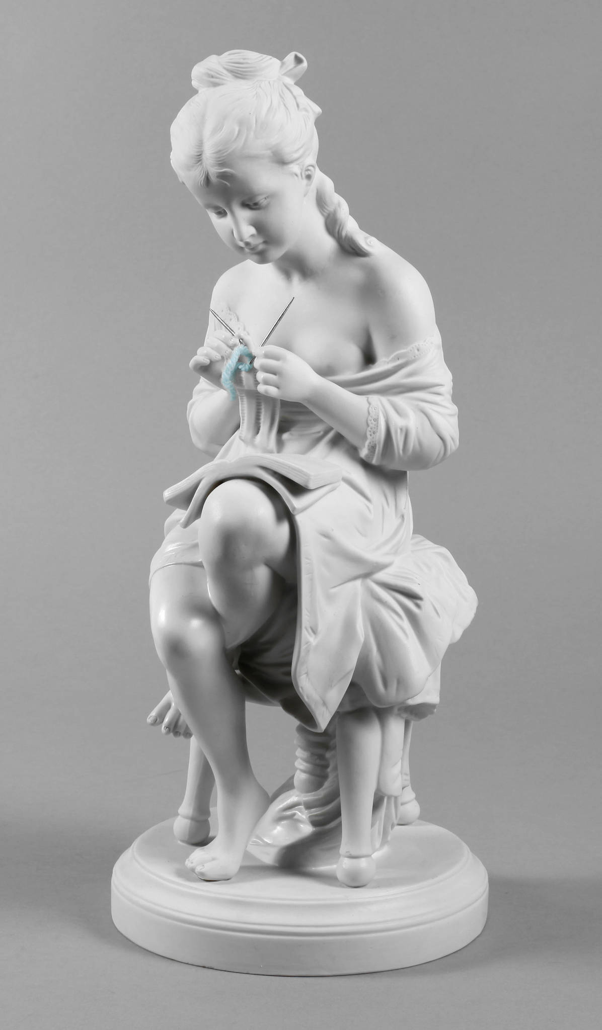 Sitzendorf große Biskuitporzellanfigur