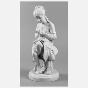 Sitzendorf große Biskuitporzellanfigur