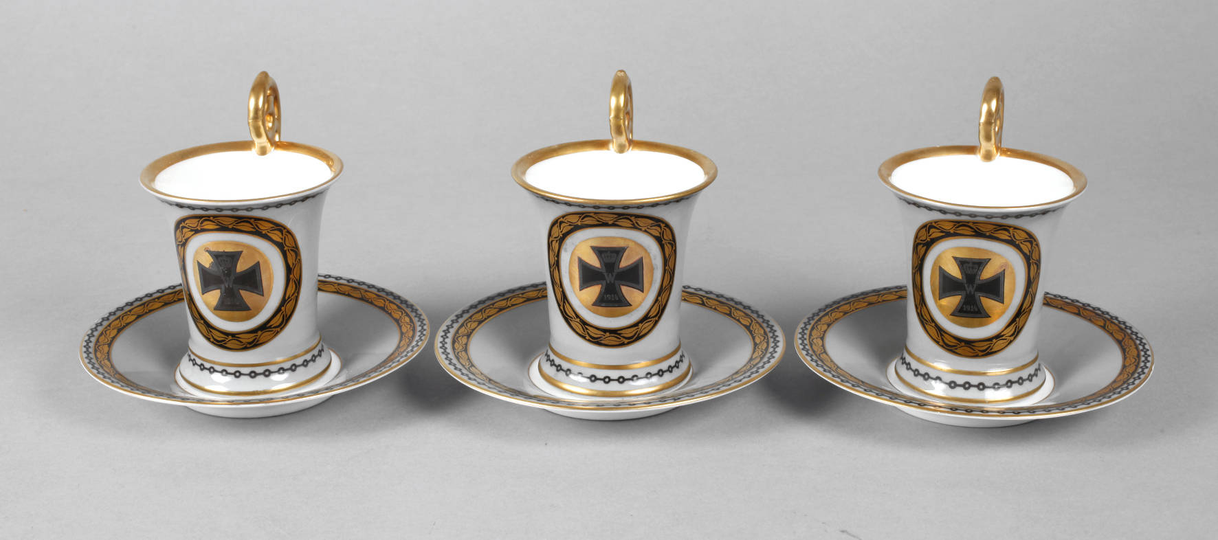 Tirschenreuth drei Tassen ”Aus grosser Zeit”