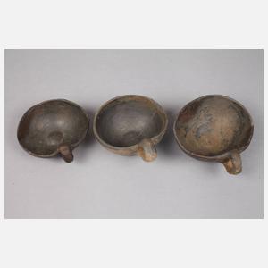 Vier Tongefäße der Lausitzer Kultur