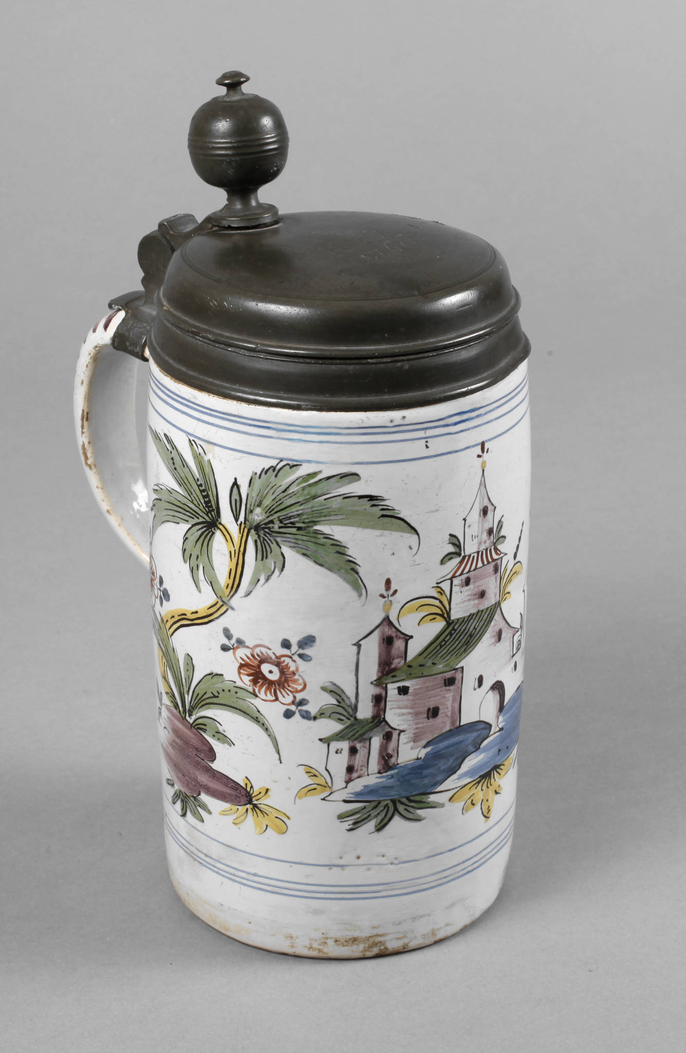 Magdeburger Fayence-Walzenkrug