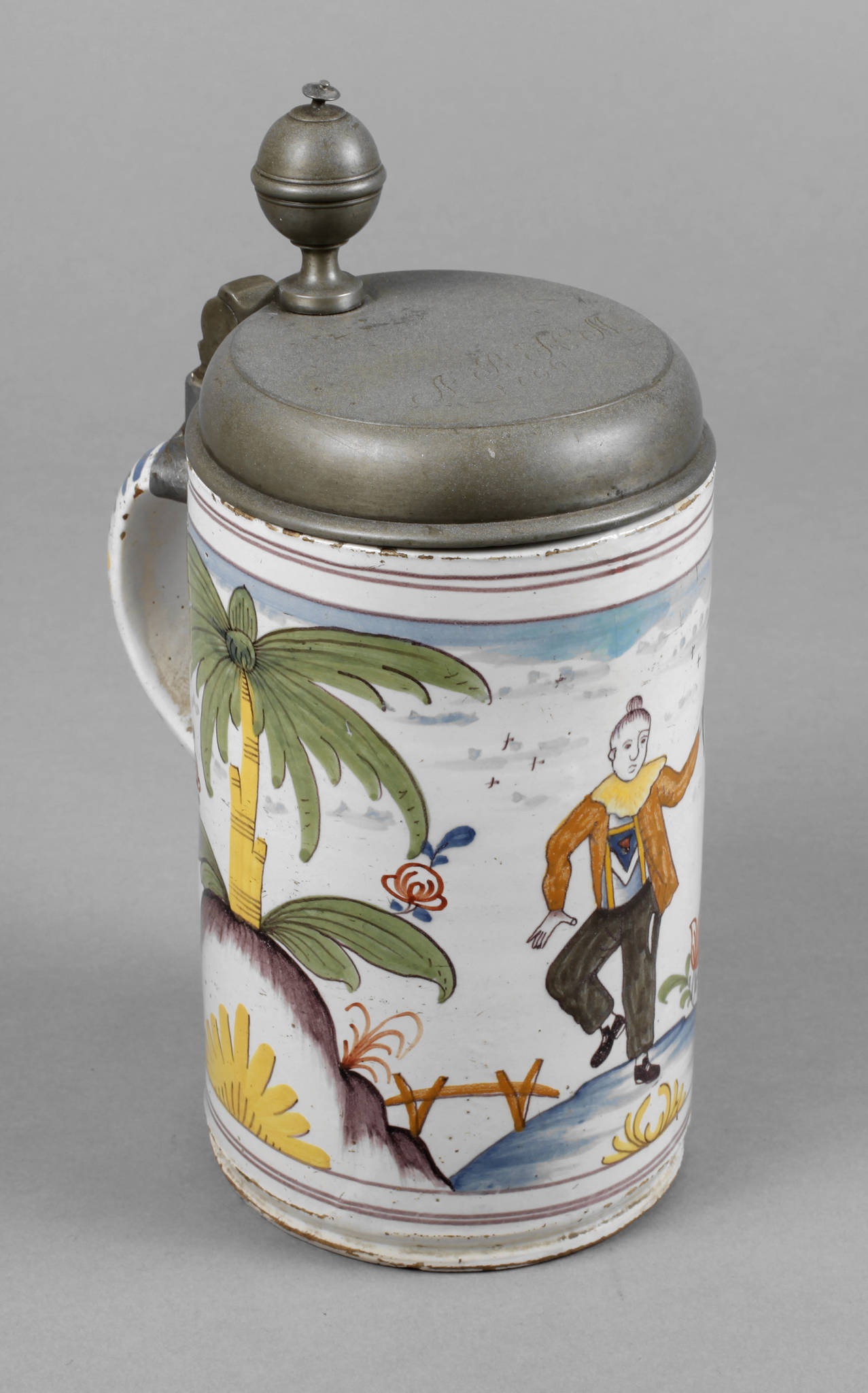 Magdeburger Fayence-Walzenkrug