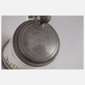 Oettingen-Schrattenhofener Fayence-Walzenkrug