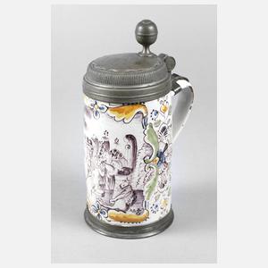 Seltener Nürnberger Fayence-Walzenkrug