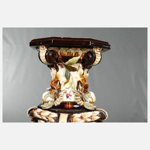 Blumensäule Majolika