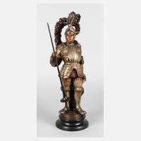Große Keramikfigur Ritter mit Lanze111