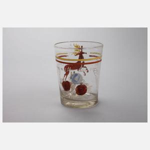 Barockes Becherglas mit Hirsch