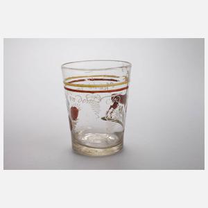 Barockes Becherglas mit Hirsch