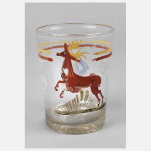 Barockes Becherglas mit Hirsch