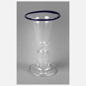 Wachtmeisterglas mit Blaurand