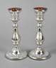 Paar Bauernsilberleuchter