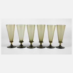 Sechs Sektflöten Historismus