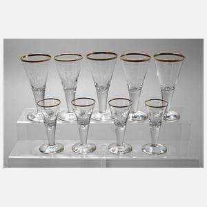 Neun Wappengläser aus Adelsbesitz