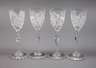 Vier Sektkelche Bleikristall