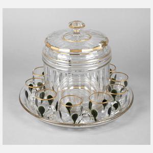 Bowle mit neun Bechern