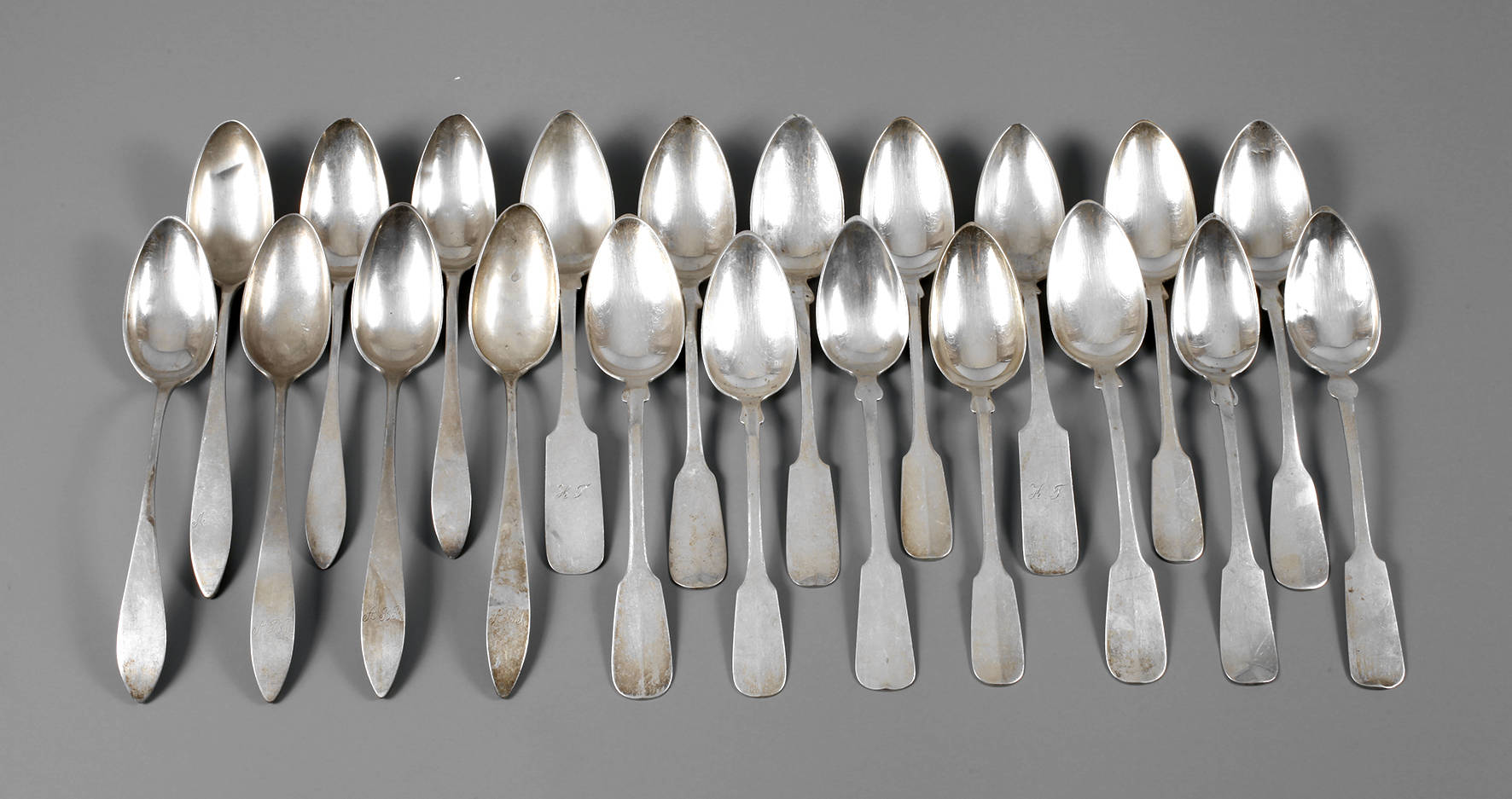 Konvolut Biedermeier-Silberlöffel