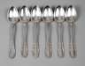 Sechs Kaffeelöffel Silber