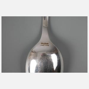 Vier skandinavische Besteckteile Silber