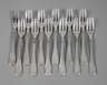 Zwölf Kuchengabeln Silber