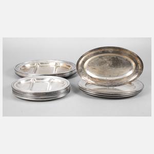 Wellner siebzehn Vorlegeplatten mit Plauener Stadtwappen