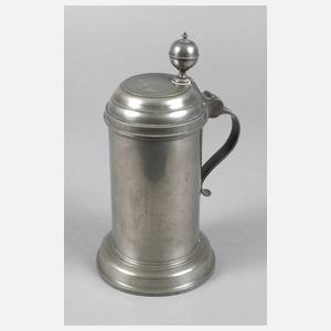 Großer sächsischer Walzenkrug Zinn