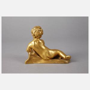 Vergoldeter Putto Bronze