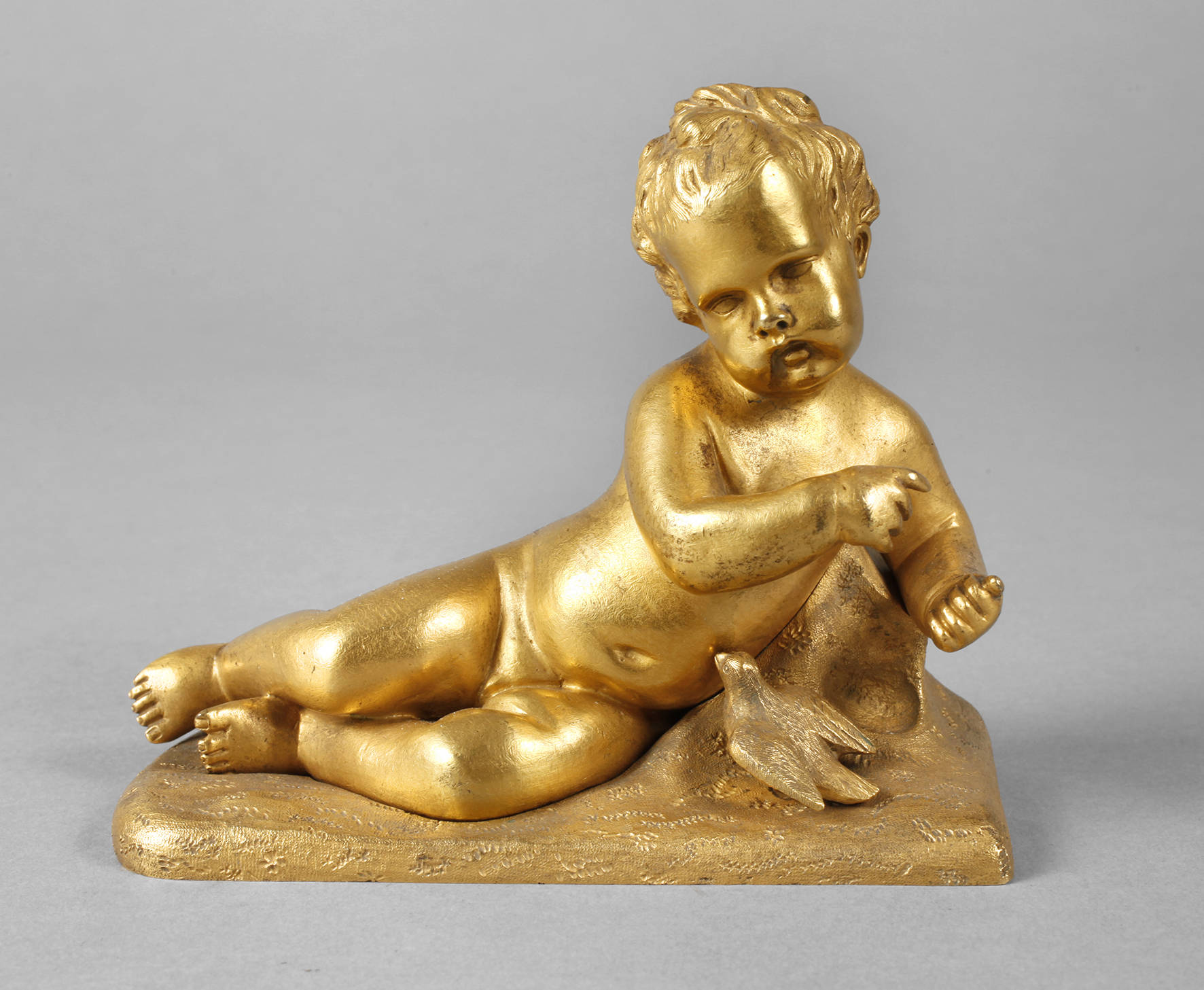 Vergoldeter Putto Bronze