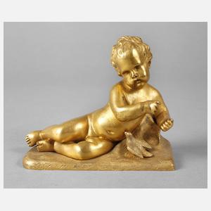 Vergoldeter Putto Bronze