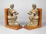 Paar figürliche Buchstützen