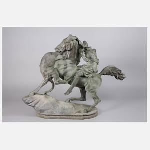 Große Reiterplastik