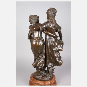 Große Bronzegruppe nach Auguste Moreau