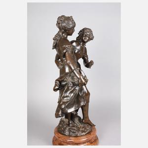 Große Bronzegruppe nach Auguste Moreau