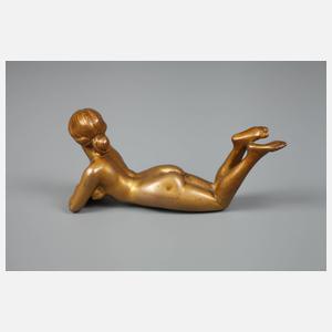 Kleiner liegender Damenakt