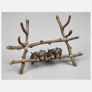 Wiener Bronze Hunde als Stifthalter