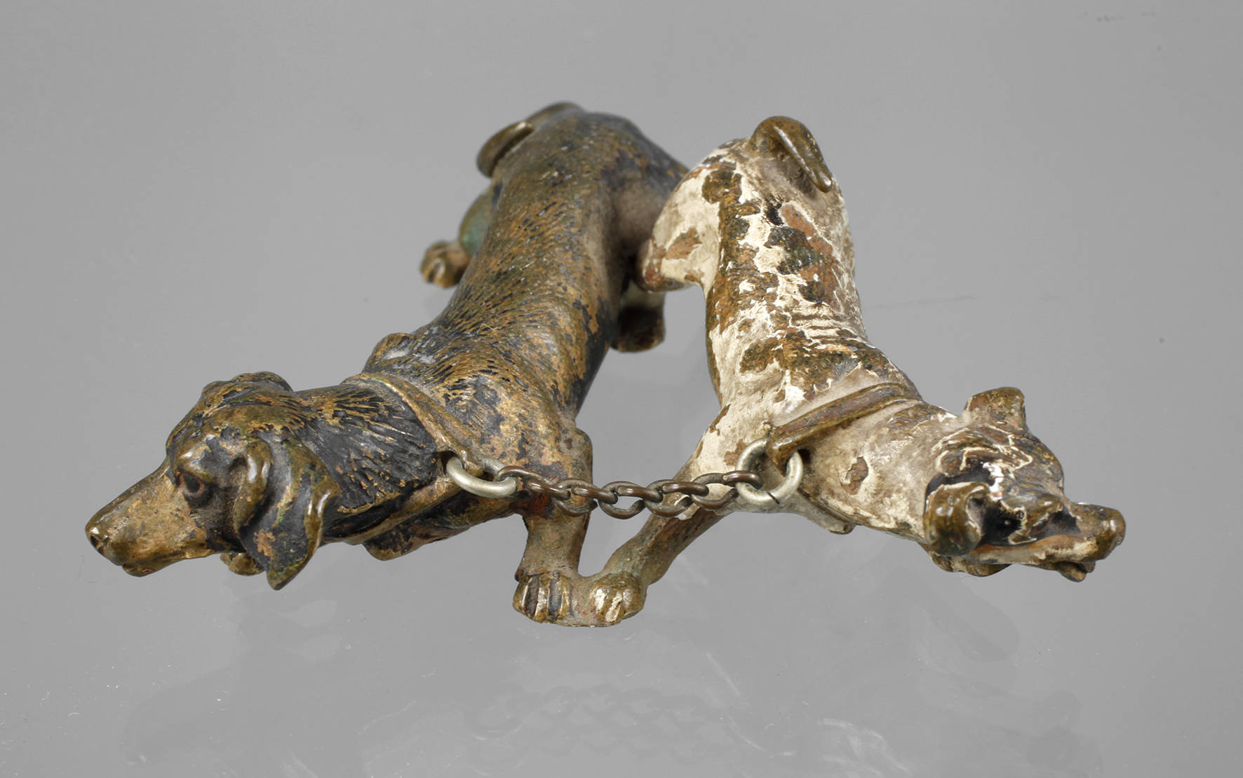 Wiener Bronze Hundepaar