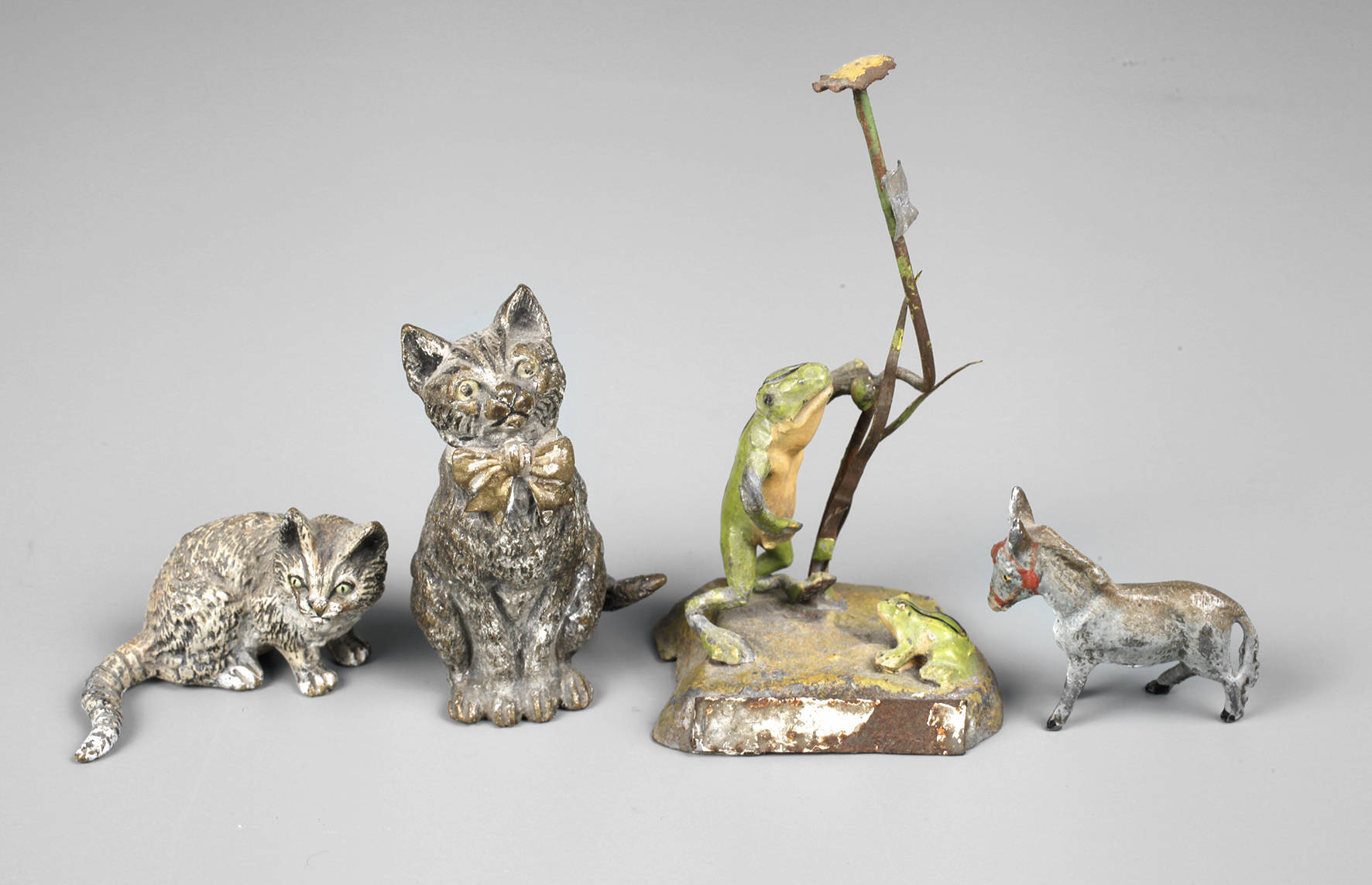 Wiener Bronze Konvolut vier Tiere
