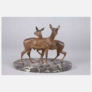 Wiener Bronze Rehpaar
