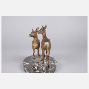 Wiener Bronze Rehpaar
