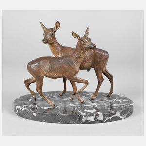 Wiener Bronze Rehpaar