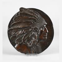 Bronzeplakette Indianer111