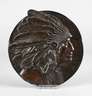 Bronzeplakette Indianer
