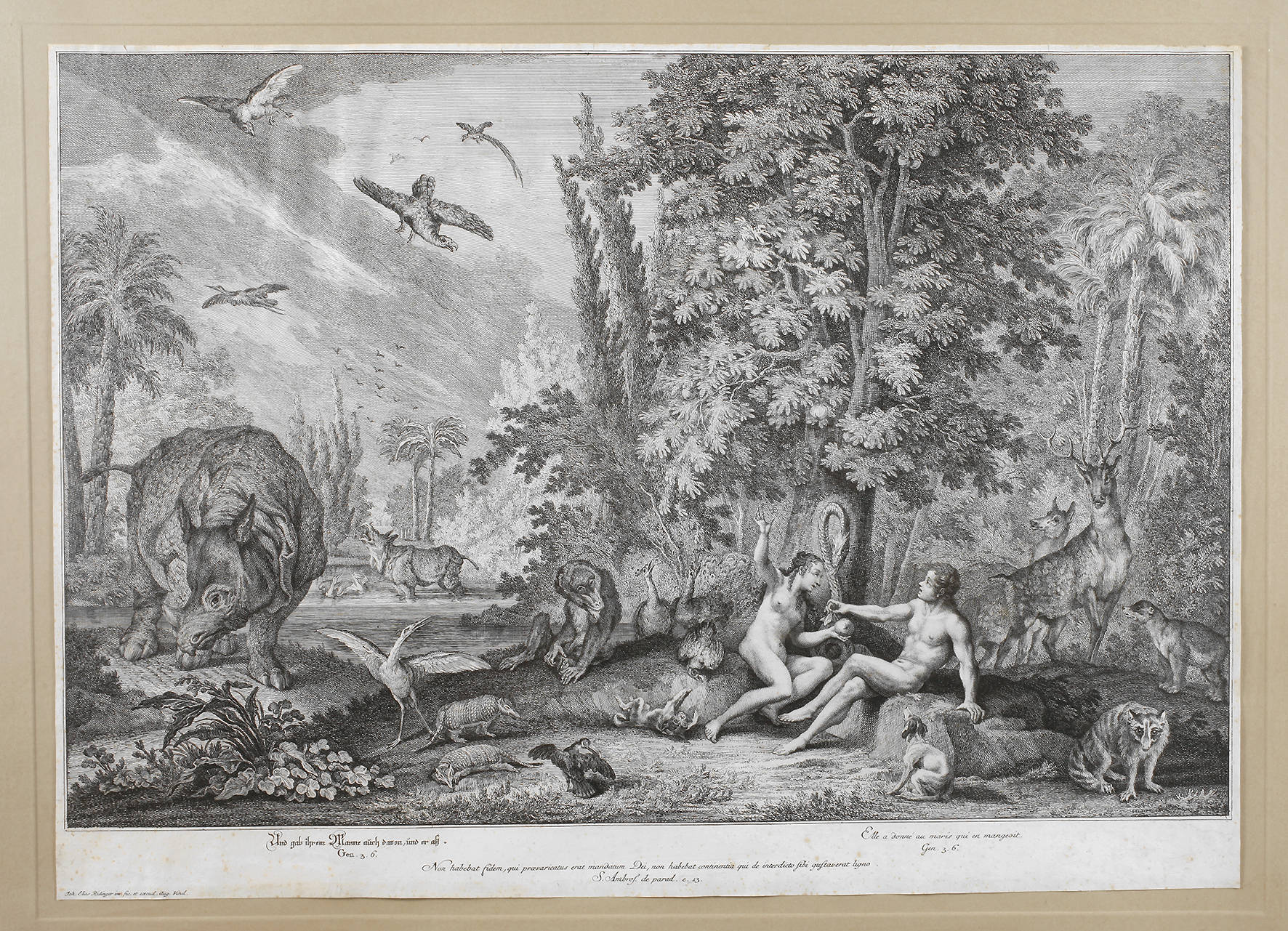 Johann Elias Ridinger, Der Sündenfall