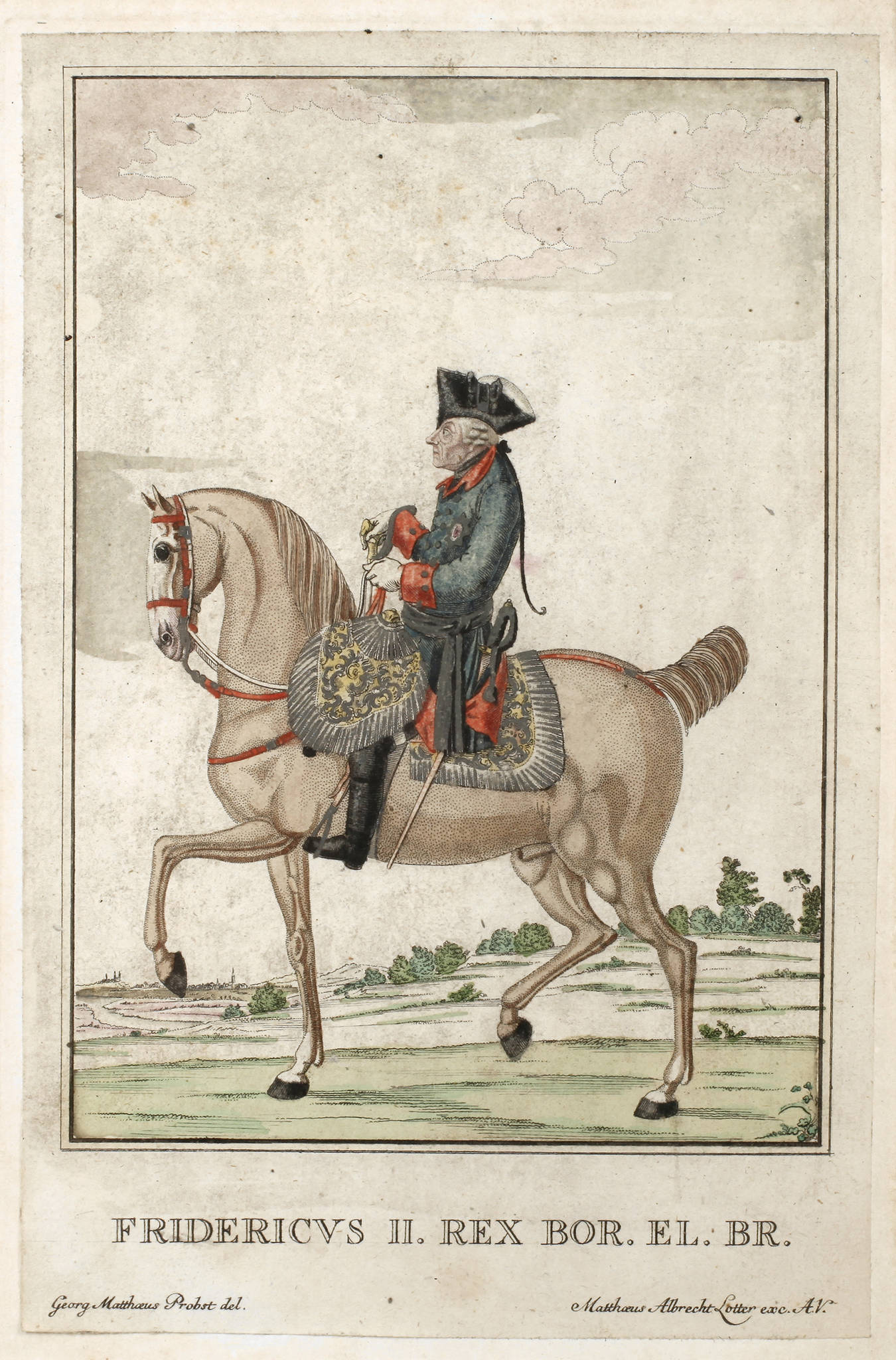 Matthaeus Albrecht Lotter, Friedrich der Große zu Pferd