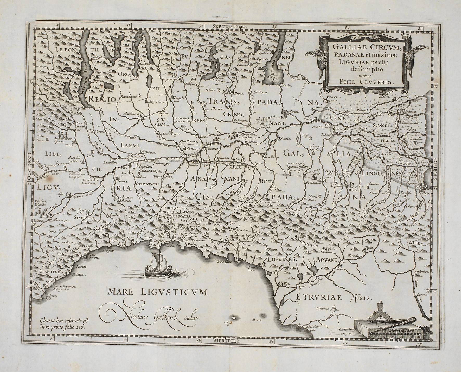 Nicolaus Geilkerck, Karte Norditalien